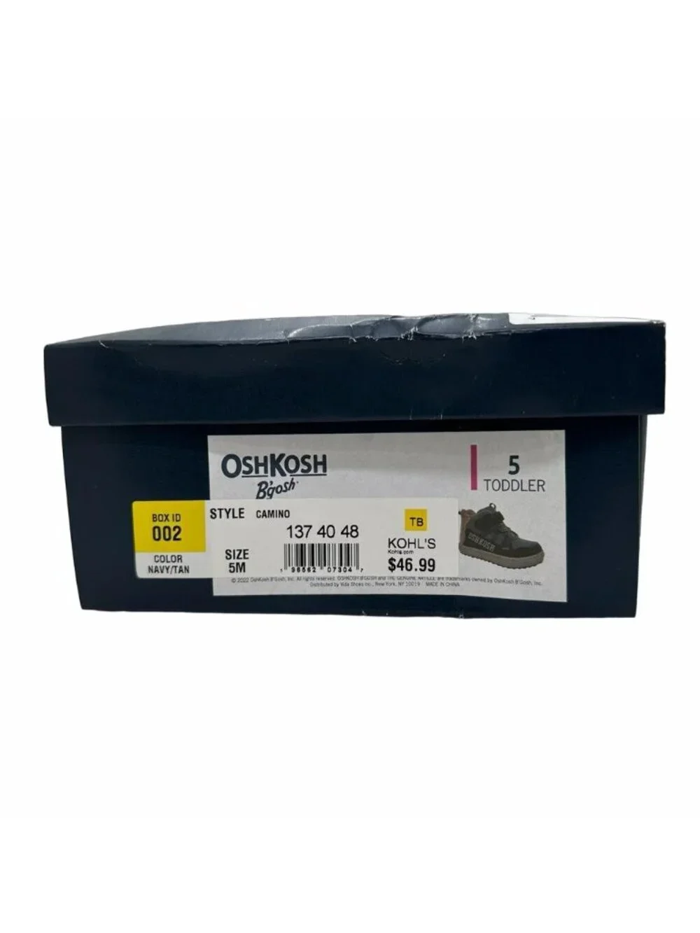 ❤️OshKosh Boys Shoes Slip-on Hi School Boots Sneaker Sz 5 easy-on Hook-loop Blue